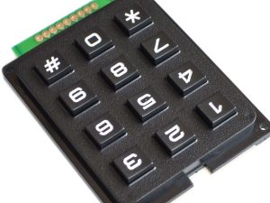 3x4 Array Matrix Keypad, hard keys, black, Arduino
