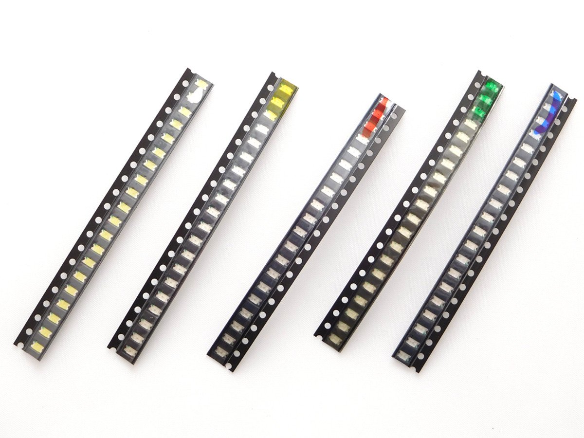 500 pcs LED SMD 1206 Red Green Blue Yellow White 4