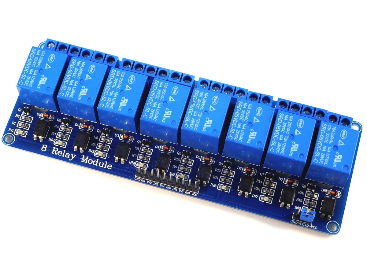 8 Relay Module Shield 10A with Opto Inputs 3-24V 9