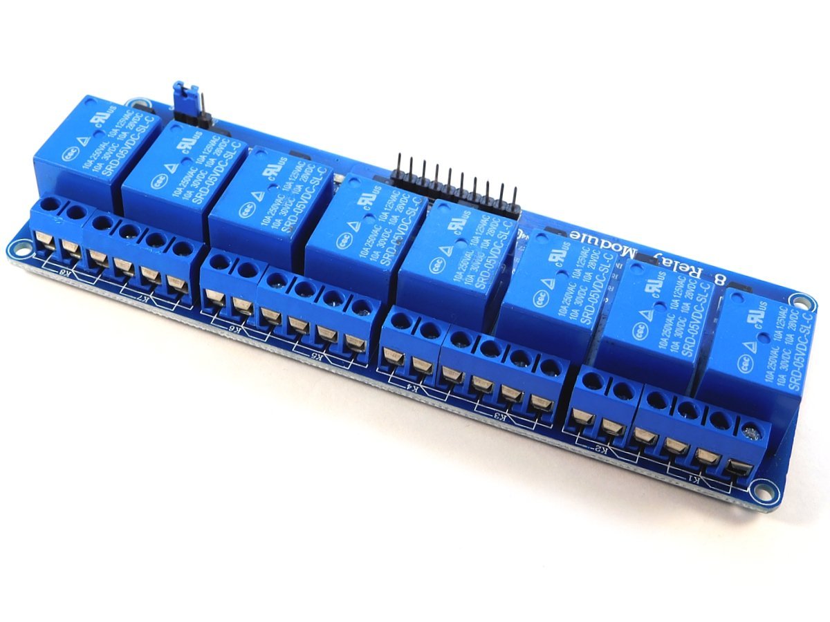 8 Relay Module Shield 10A with Opto Inputs 3-24V 5