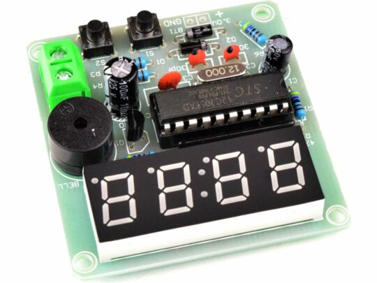 Digital LED Clock Module 4-Digit, Dual Alarm, Counter, Countdown 9