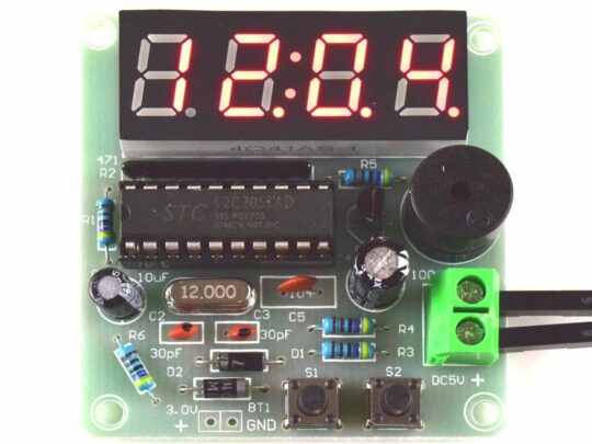 Digital LED Clock Module 4-Digit, Dual Alarm, Counter, Countdown 4