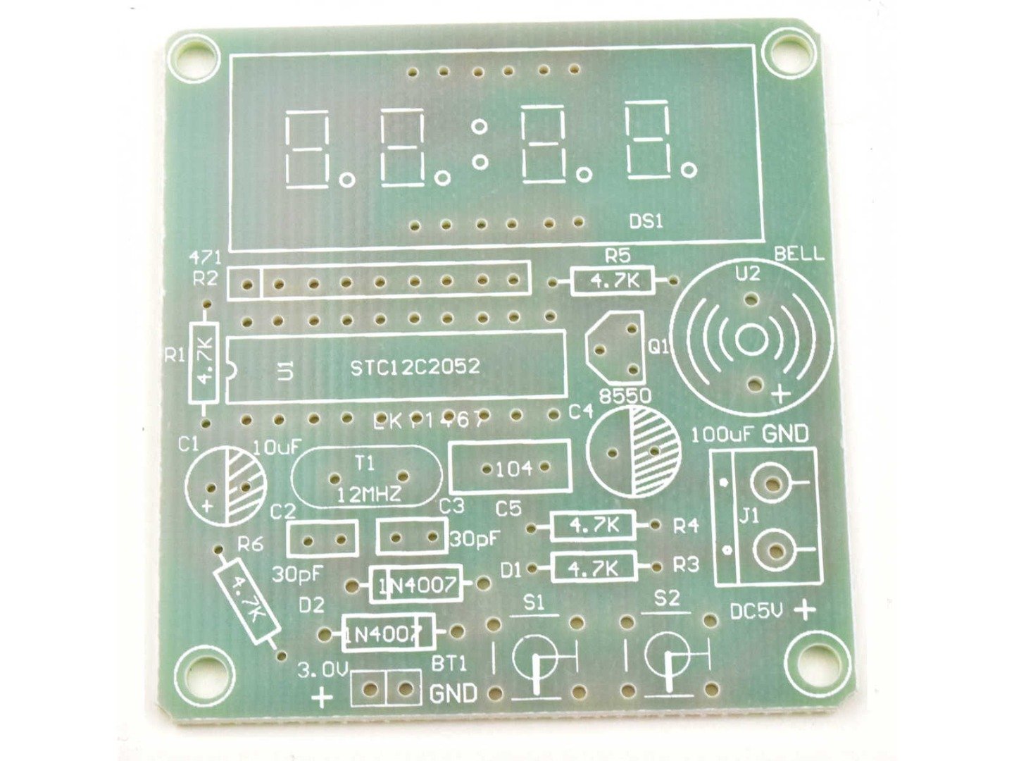Digital LED Clock Module 4-Digit, Dual Alarm, Counter, Countdown 11