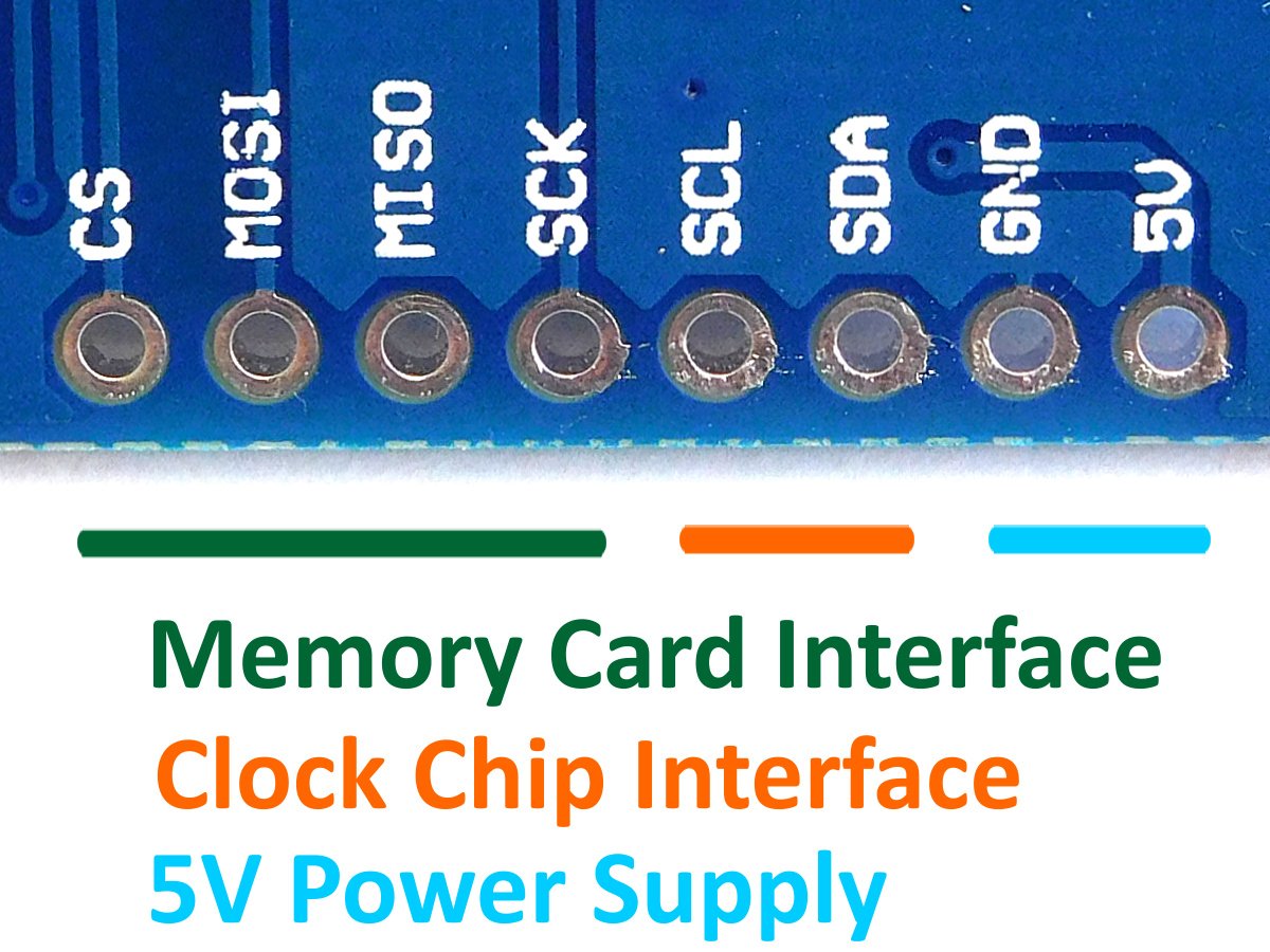 Mini Data Logger DS1307, Micro SD, Backup Battery, I2C, SPI 6