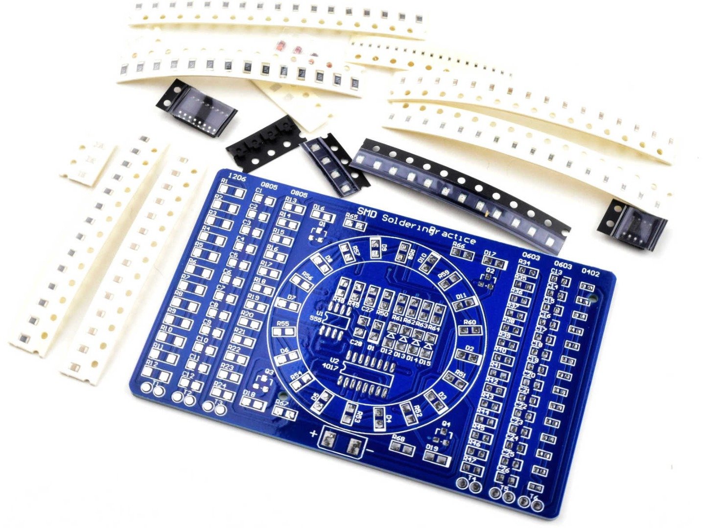 SMD Soldering Learning Kit, LED Light Effects with NE555 9