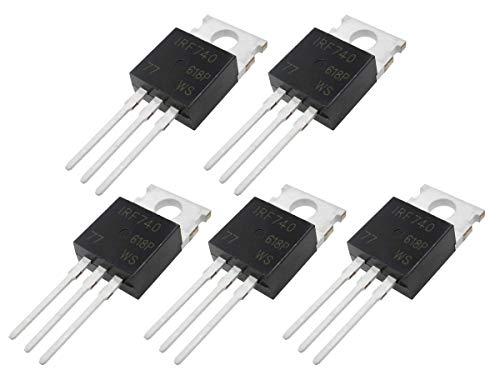 5 x IRF740 N-Channel Power MOSFET TO-220 package, 400V, 10A 4