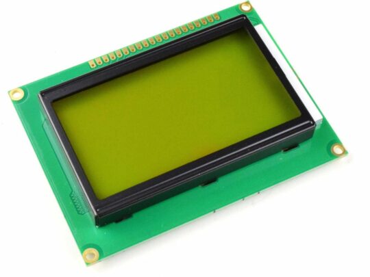 LCD12864 128×64 Graphic Display SPI, green-yellow, ST7920 4