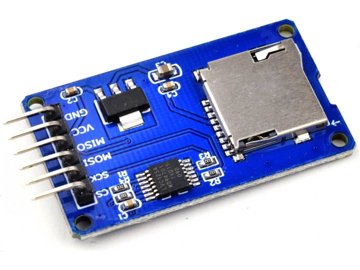DaoRier mini TF 5 V Lector de tarjetas micro SD 6 pines micro SDHC SPI para Arduino 3,3 V 