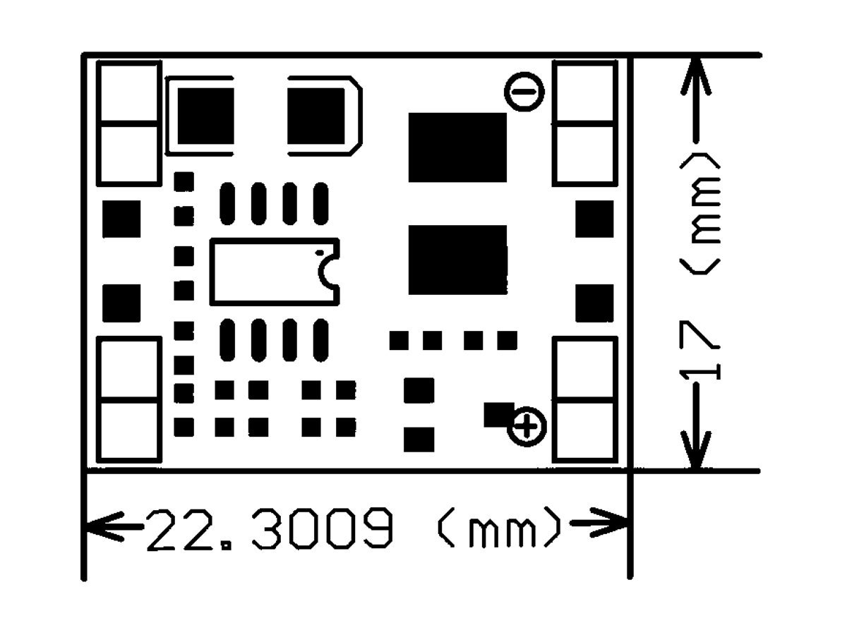 2 Pcs. Super Mini DC-DC Converter 1-17V 3A, 11 x 17mm 12