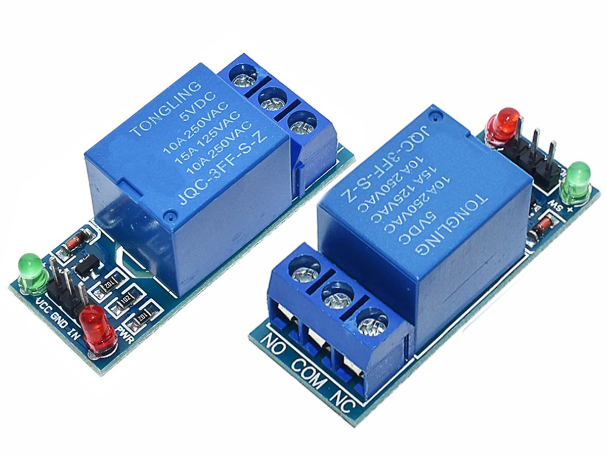 2 x Relay Board Single 10A / 250V for microcontroller 5V logic level 4