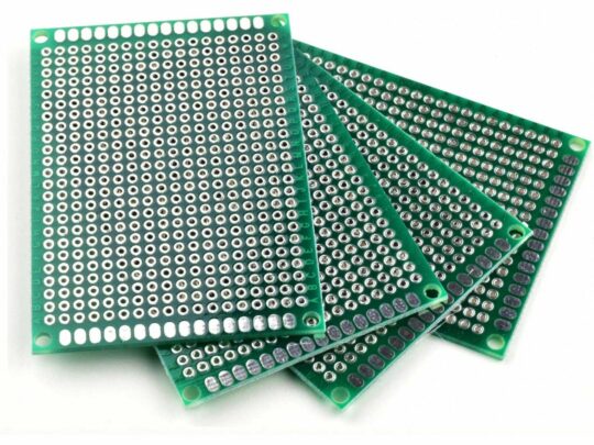 4 x Double Sided Perforated Prototyping PCB 50 x 70 mm 9