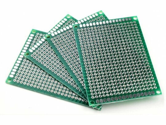 4 x Double Sided Perforated Prototyping PCB 50 x 70 mm 8