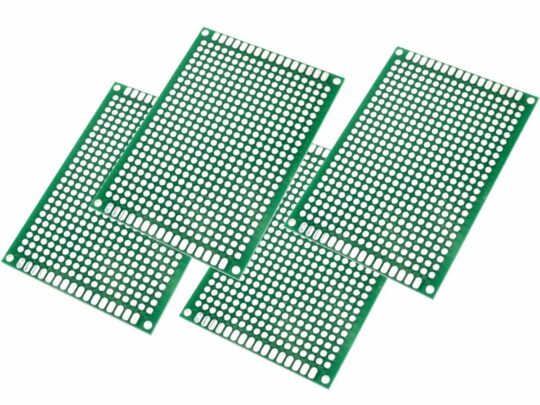 4 x Double Sided Perforated Prototyping PCB 50 x 70 mm 6