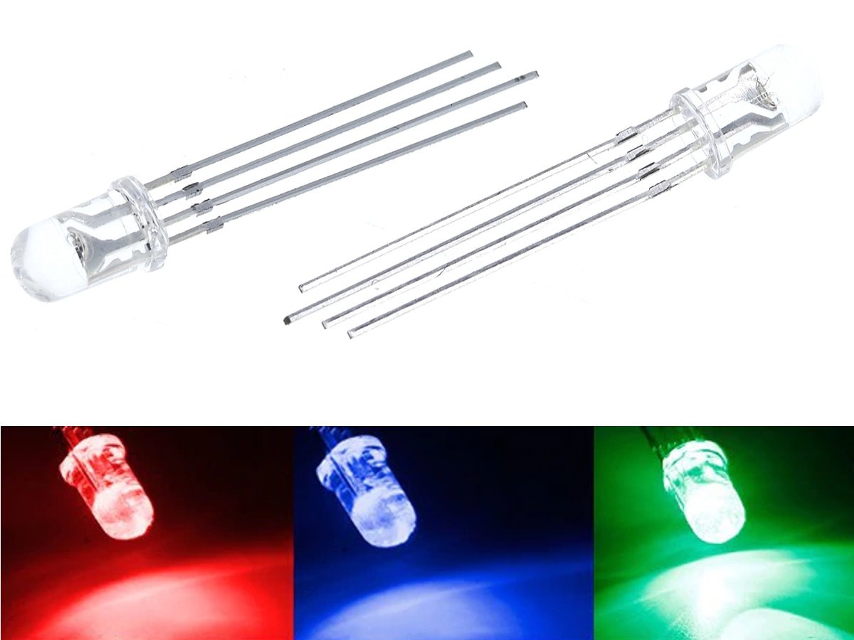 50 pcs RGB Full-Color LEDs 5mm – Super Bright – Common Cathode 4