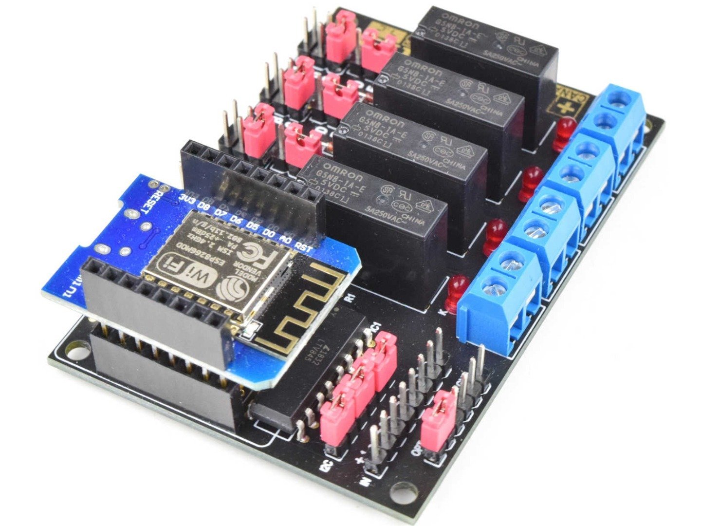 CANADUINO 4-Channel Wi-Fi Relay DIY soldering kit incl. WeMos D1 Mini (100% compatible with Arduino) 12