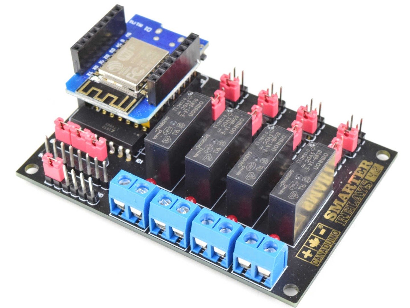 CANADUINO 4-Channel Wi-Fi Relay DIY soldering kit incl. WeMos D1 Mini (100% compatible with Arduino) 5