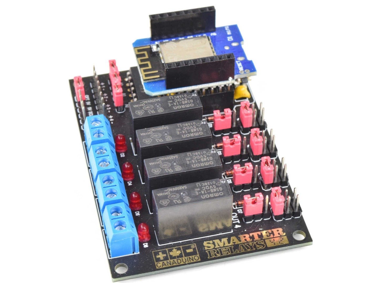 CANADUINO 4-Channel Wi-Fi Relay DIY soldering kit incl. WeMos D1 Mini (100% compatible with Arduino) 8