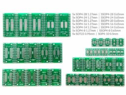 35 pcs SMD to DIP Adapter, SOP, SSOP, SOT-23, 7 different kinds