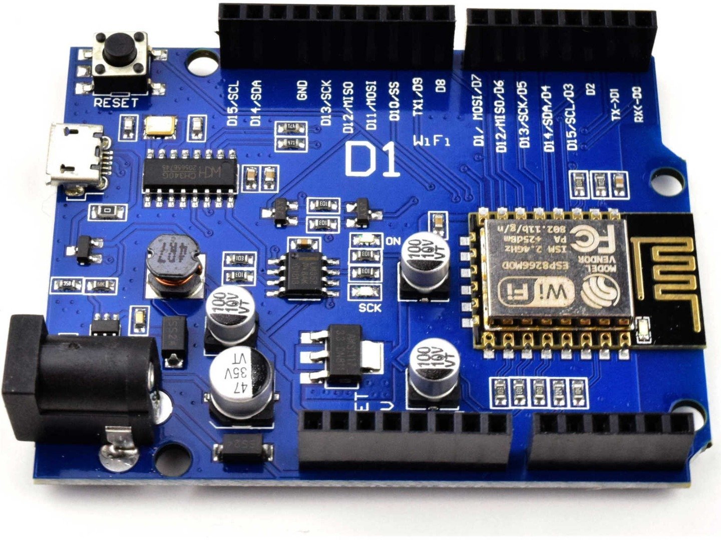 WEMOS D1 ESP8266 Wi-Fi Board 80-160MHz – IoT – compatible with Arduino and NodeMCU 10
