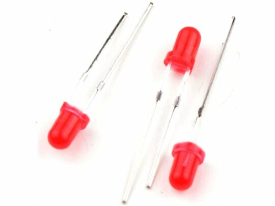 100 x LED Red 3mm Round – Tinted – Clear – Standard Package T-1 4
