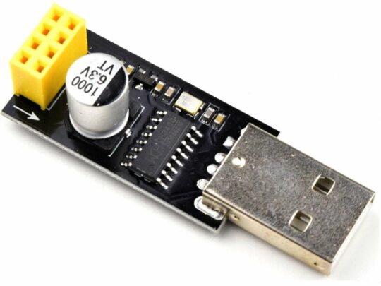 ESP8266 Wi-Fi – USB Adapter for ESP-01 and ESP-01S – CH340 USB 6