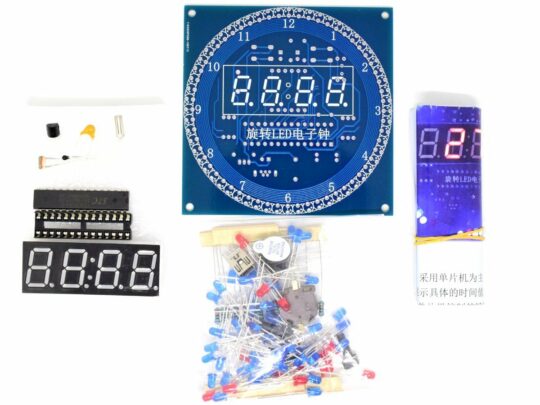 LED Clock Electronics Kit – DS1302 RTC – Alarm Temperature Date Time – 13 Effects 6