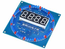 LED Clock Electronics Kit – DS1302 RTC – Alarm Temperature Date Time – 13 Effects