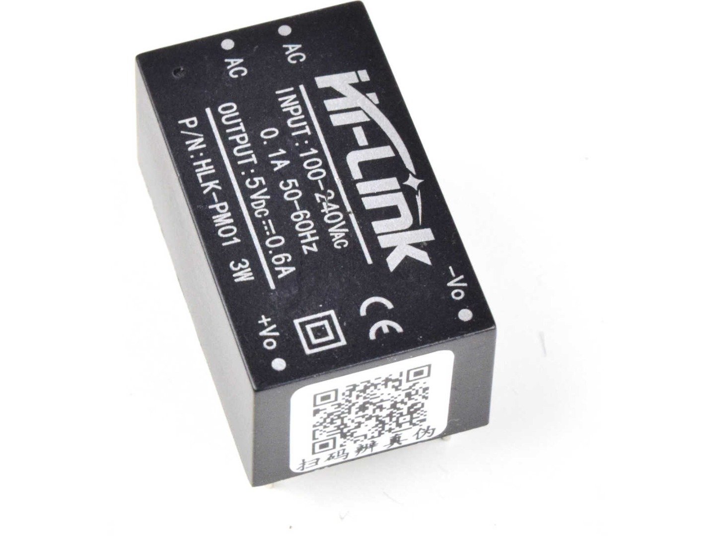 AC-DC Converter HLK-PM01 100-240V to 5V 0.6A 3W – Encapsulated Power Supply for PCB 5