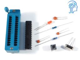 Parts Kit for &#8220;Arduino on a Breadboard&#8221; Projects with ZIF socket (100% compatible with Arduino)