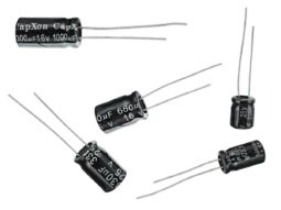 leaded electrolytic capacitors