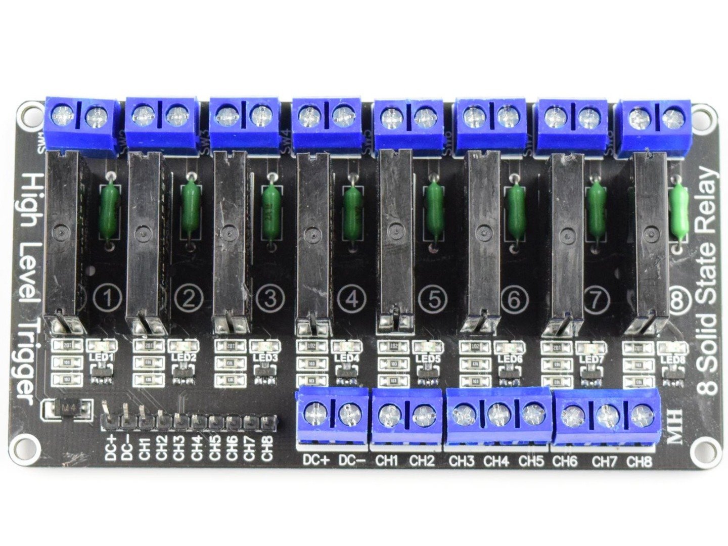 8 Channel SSR Solid State Relay Module 250V 2A – for 3.3V and 5V control voltage 8
