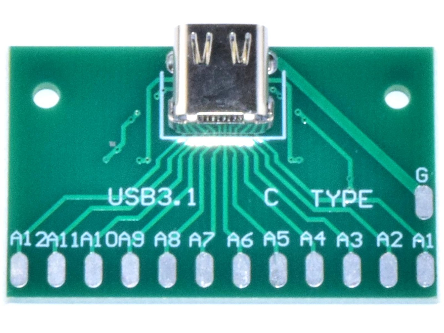 USB-C Breakout Board 24 Positions / Contacts 6