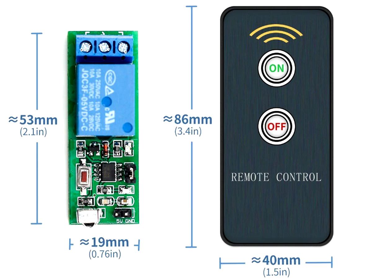 IR Remote Relay Kit – Switches any load up to 10A with Programmable IR Remote Control 5