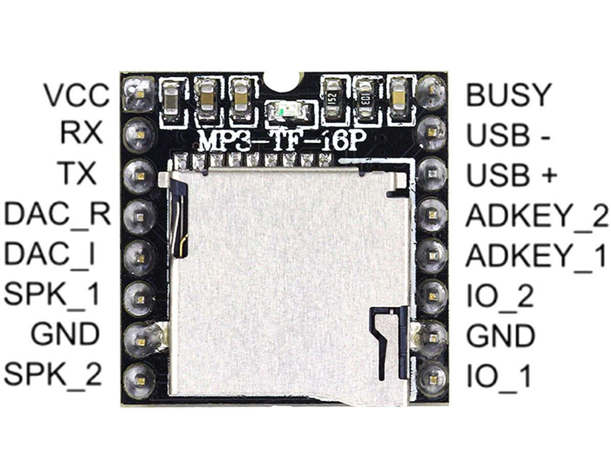 mini MP3 player module with microSD slot for Arduino etc. 6