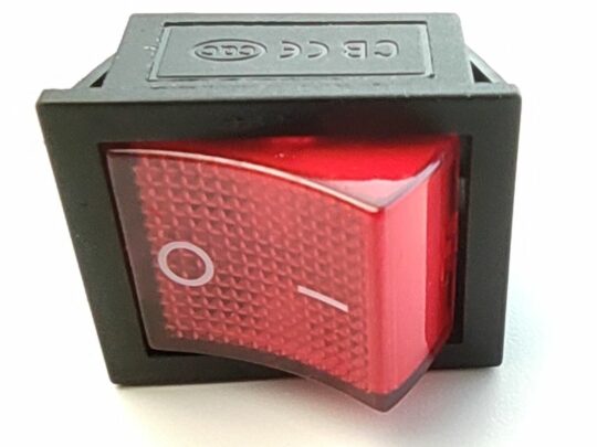 Rocker switch ON-OFF 2-phase 20A 125VAC (red)