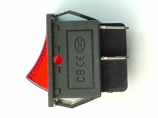 Rocker switch ON-OFF 2-phase 20A 125VAC (red)
