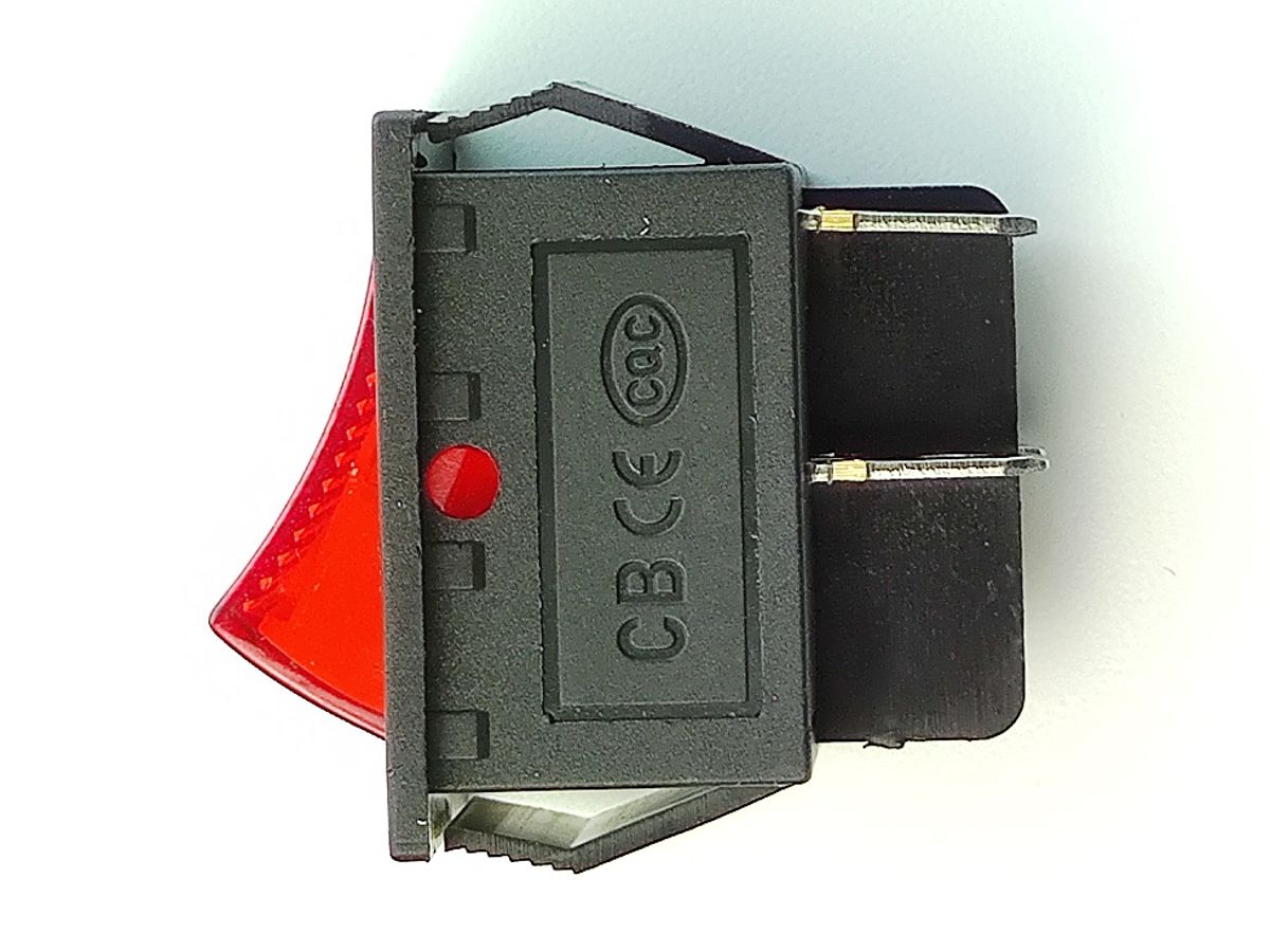 Rocker switch 20A 2-Phases (red) 7