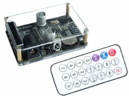 Stereo Bluetooth Audio Amplifier 2 x 40 Watt with Acrylic Shell &#8211; Remote Control