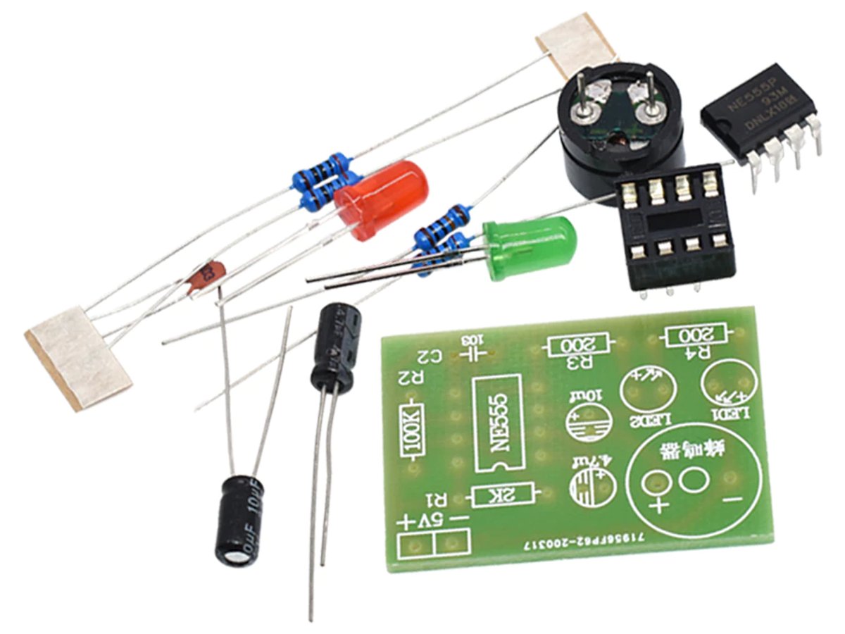 NE555 dual flasher with tap sound DIY soldering kit 2