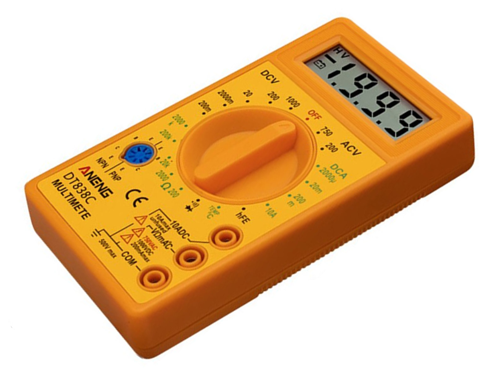 26828 DT830G Multimeter orange 3