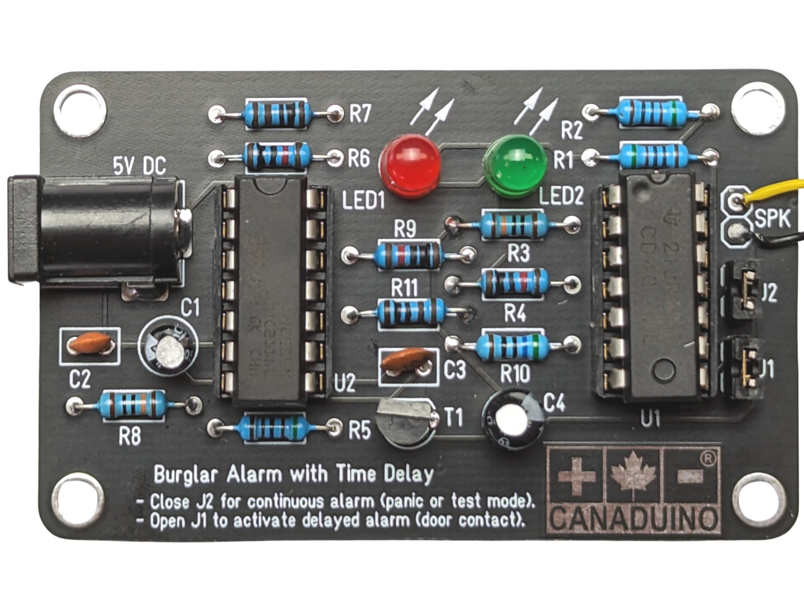 26855 time delay burgler alarm DIY kit dual NE555 4