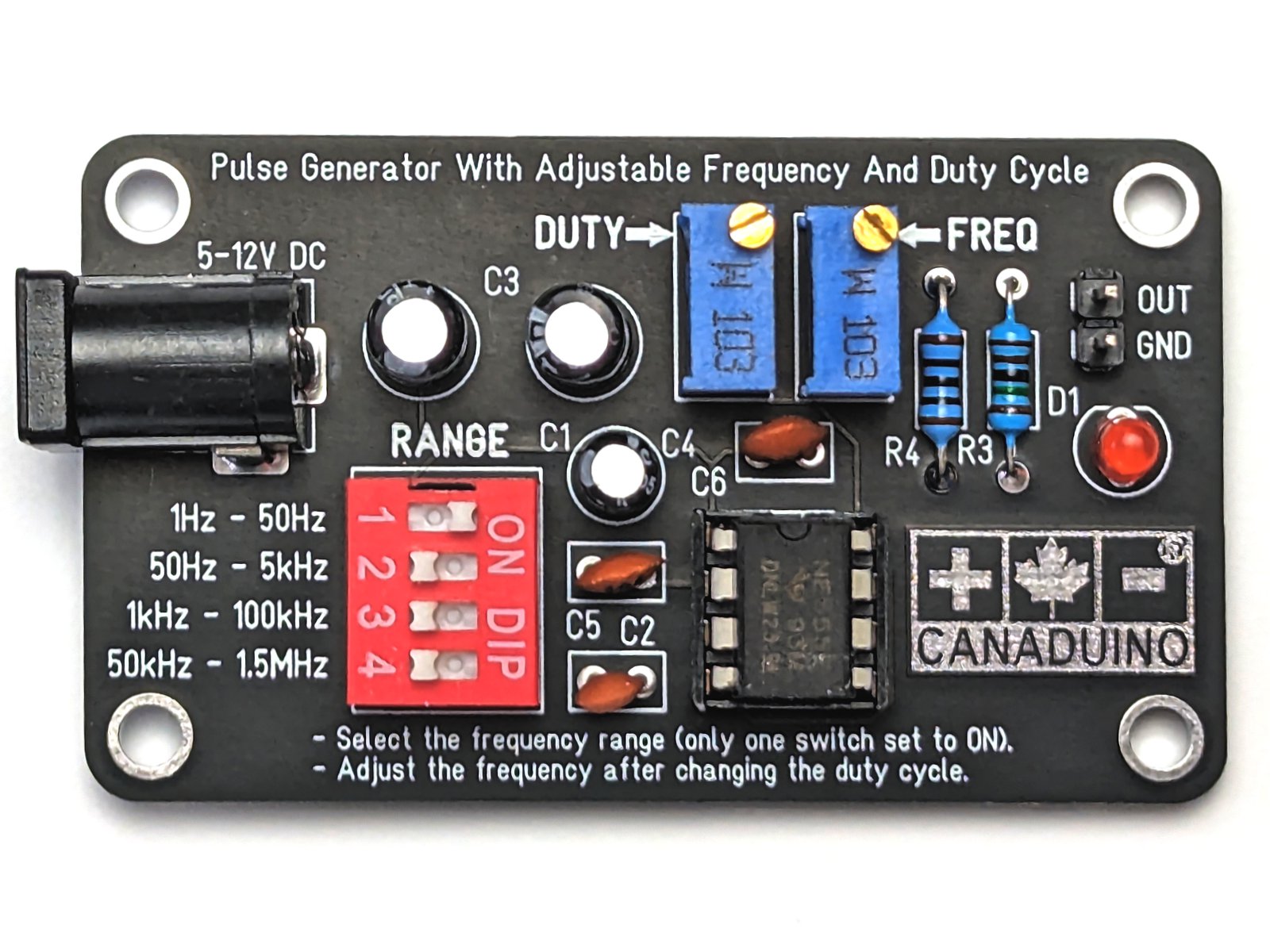 26857 pulse generator 1hz to 1.5mhz adjustable pulse width 4