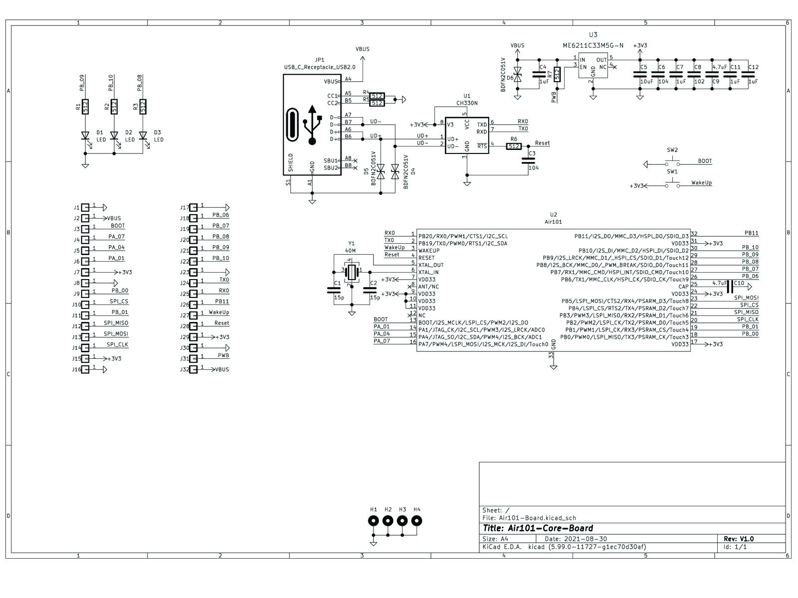 26870 LuatOS Core Air101 schematic